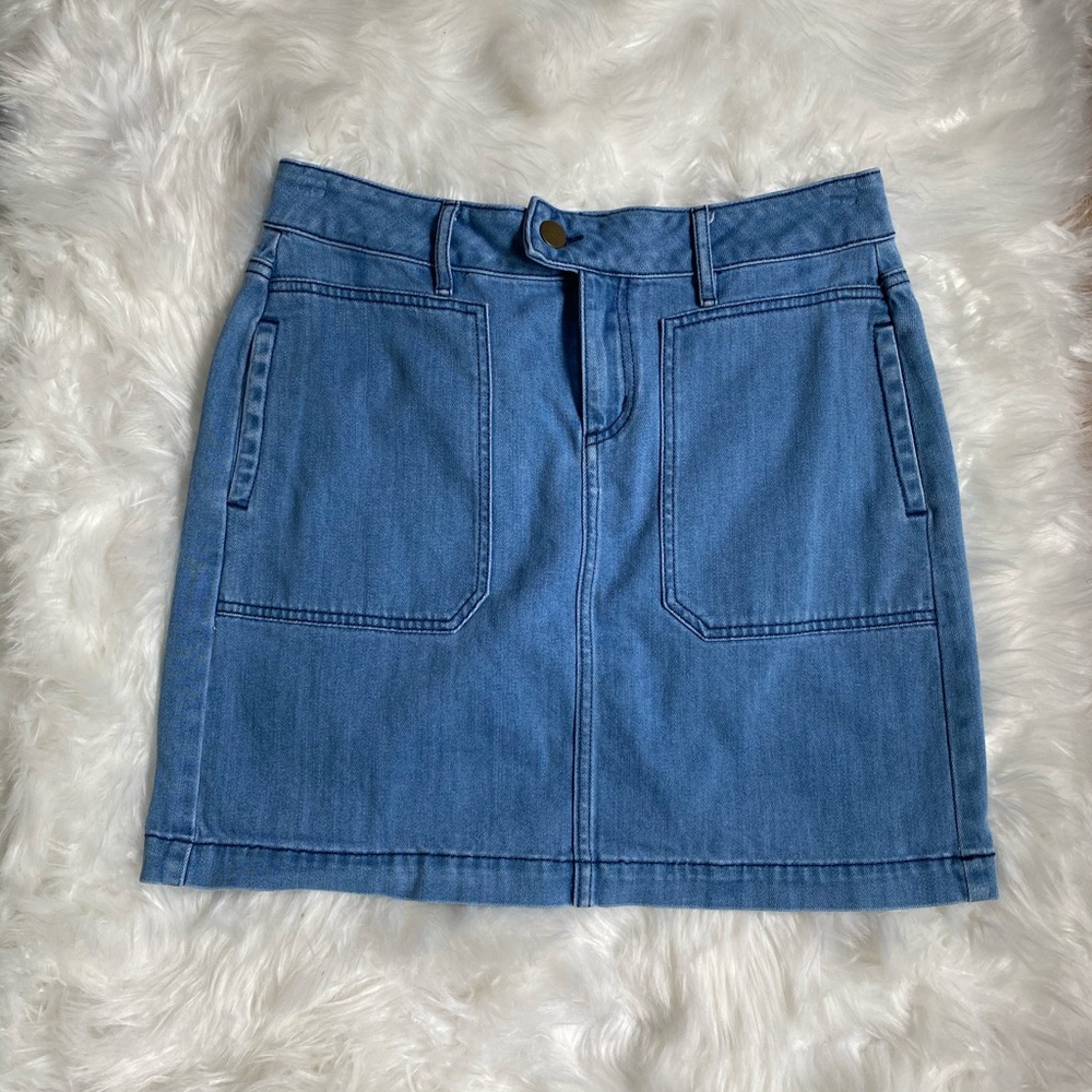 Light Wash Denim Skirt